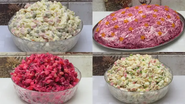 Любимые салаты на новогодний стол