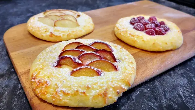 Творожные сырники с яблоками без муки