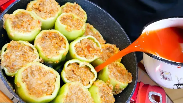 Вкусные фаршированные перцы с сочной начинкой