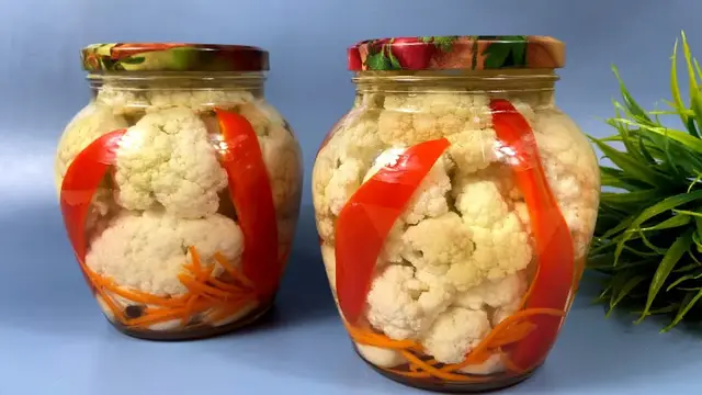 Цветная капуста в масле на зиму