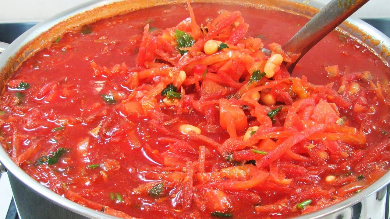 Постный борщ с килькой