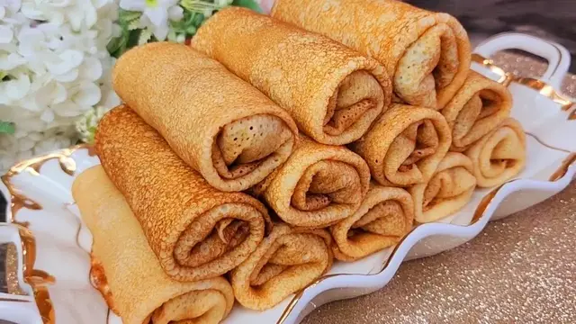 Тонкие ажурные блины без соды