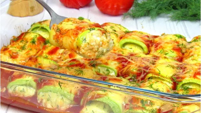 Рулетики из кабачков