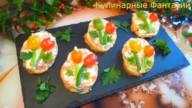 Великолепная закуска тюльпанчики на пасху