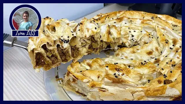 Самый быстрый пирог с мясом
