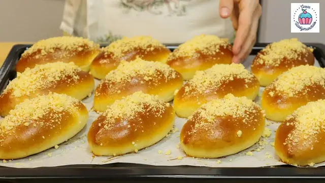 Пуховые пирожки с тыквенной начинкой 