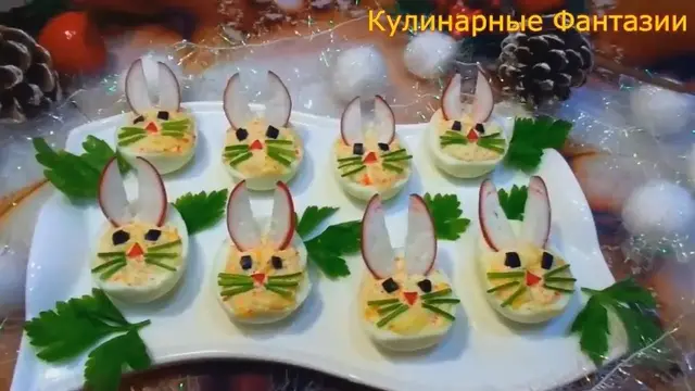 2 классных закуски зайчики и морковка на пасху