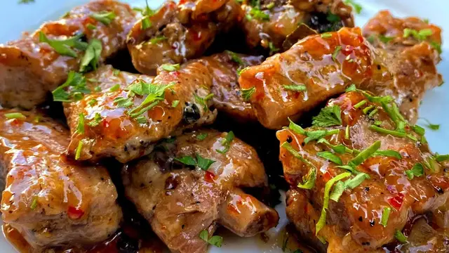 Сочные свиные рёбрышки в духовке 