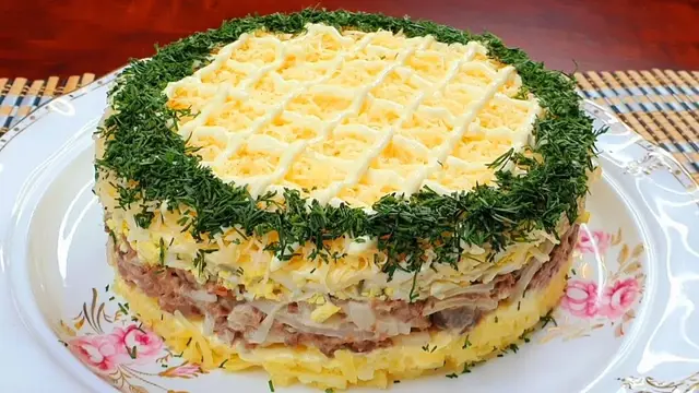 Самый лёгкий и вкусный салат Мужской каприз