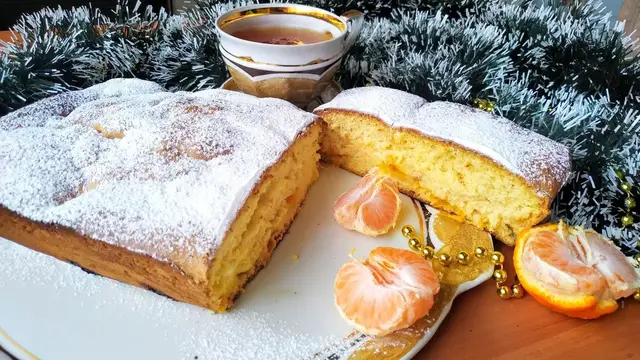 Мандариновый пирог в духовке 