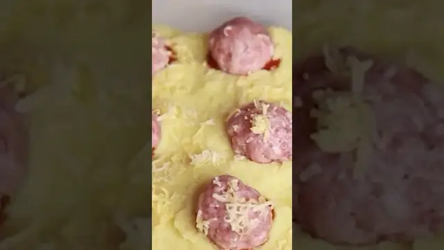 Ужин с пюре и фрикадельками