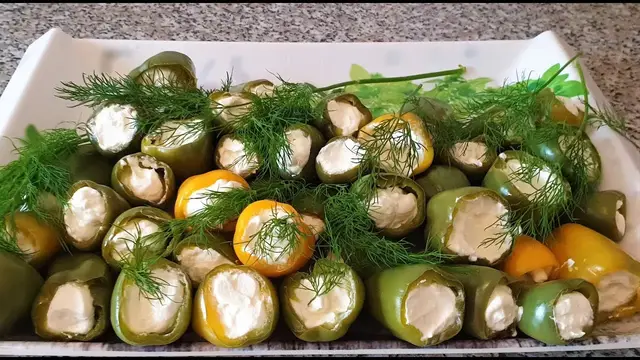 Мини перчики в маринаде с начинкой