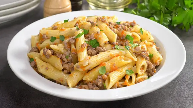 Макароны по-флотски с фаршем 