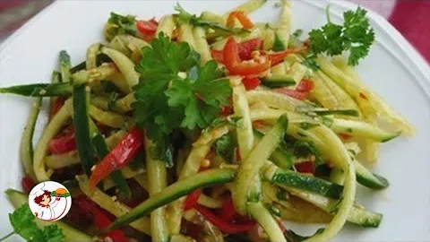 Быстрый салат из свежих огурцов