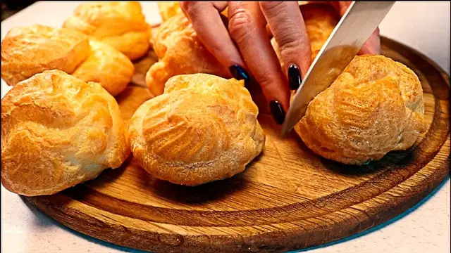Заварные булочки с кремом
