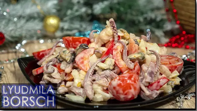 Салат из морепродуктов на скорую руку 