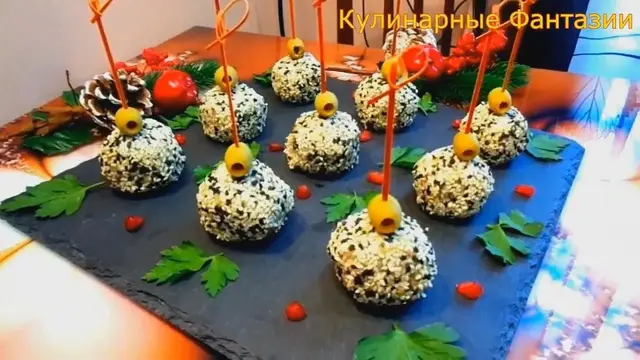 Новогодняя закуска из шпрот