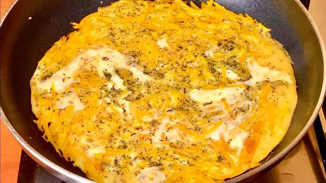 Быстрая запеканка из тыквы на сковородке