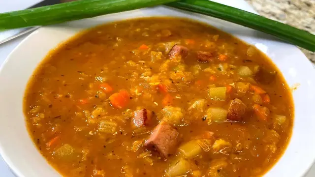 Суп из чечевицы с очень ярким вкусом