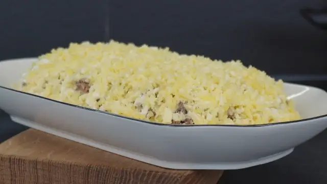 Салат Мимоза с сайрой