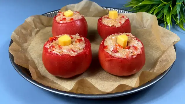 Вкусная закуска из помидоров