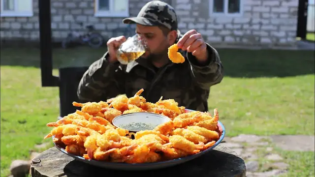 Сочные креветки в хрустящей панировке