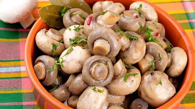 Вкусные закусочные шампиньоны