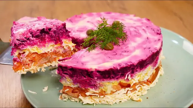 Слоёный салат Императрица