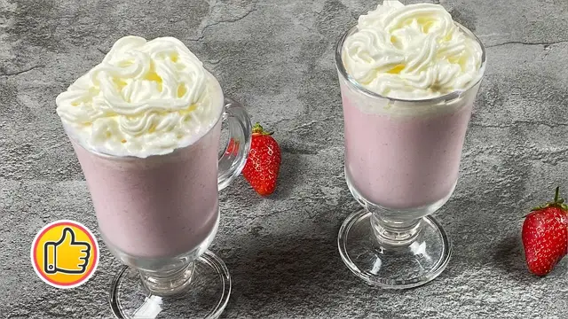 Молочный коктейль с клубникой