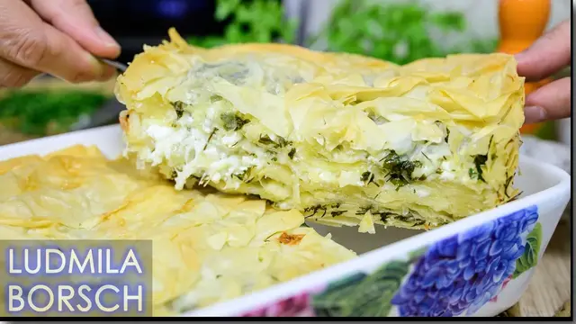Сырная запеканка из теста фило