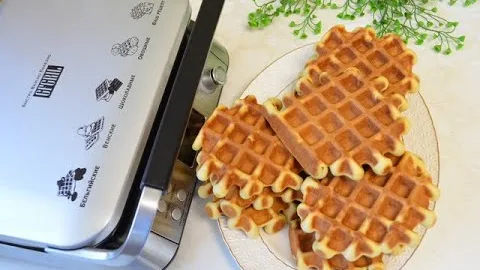 Вкусные вафли в вафельнице