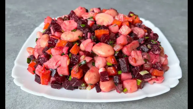 Вкусный винегрет с грибами