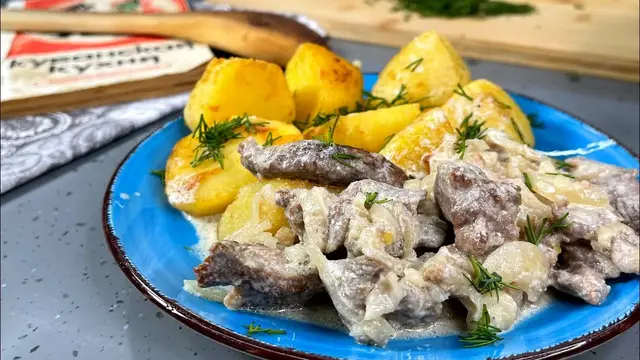 Очень вкусная свинина в сметане