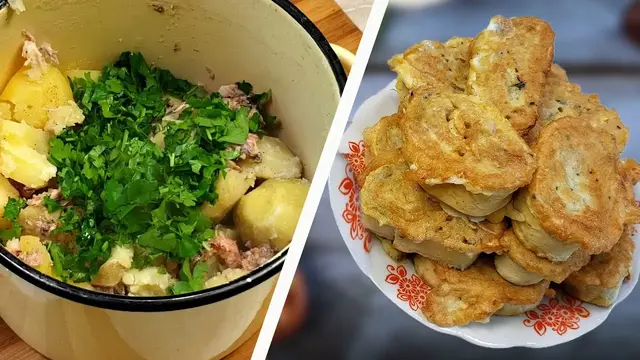 Лаваш с картошкой и сардиной