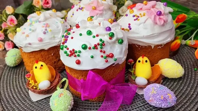 Вкусные куличи и глазурь из маршмеллоу