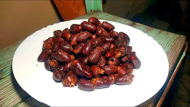 Очень вкусная закуска к пиву из куриных сердечек