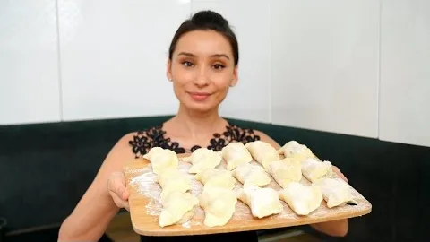 Пышные вареники с вишней на пару