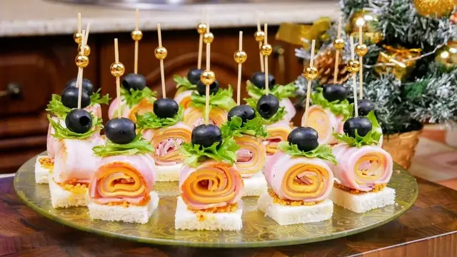 Красивые и вкусные закуски на новогодний стол