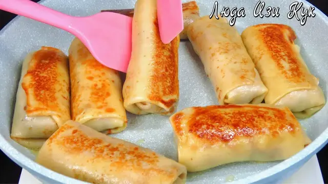 Домашние блинчики с мясом 