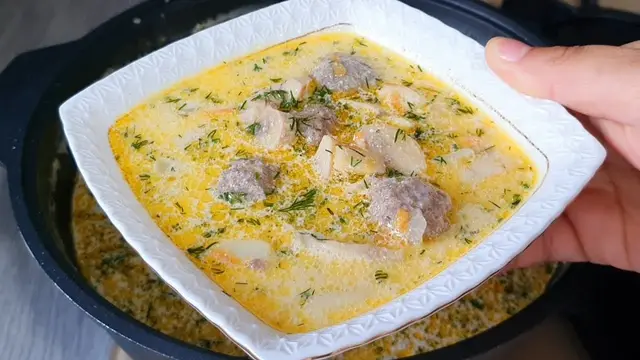 Нежный суп с фрикадельками