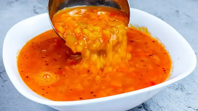 Овощной суп с чечевицей 