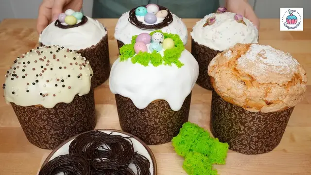 4 варианта глазури для пасхальных куличей