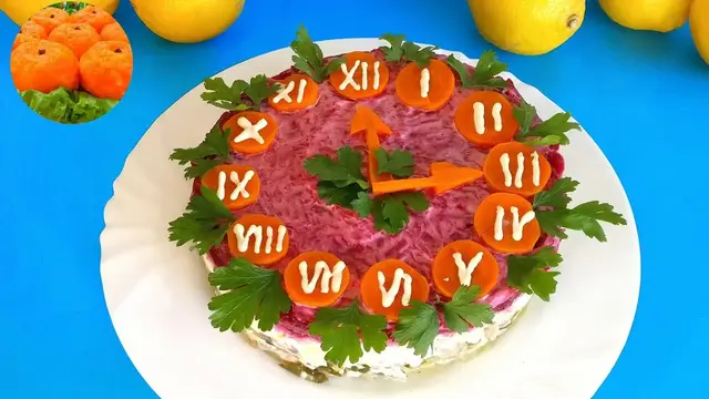 Новогодний салат со свёклой 