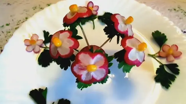 Чудесные Цветочки из Редиса