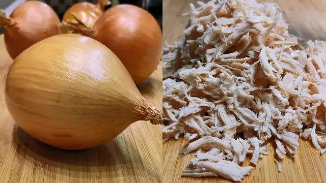 Суп из лука с курицей