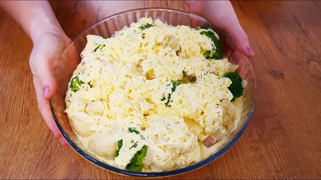 Куриная запеканка с брокколи
