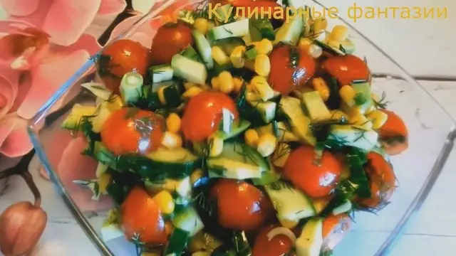 Легкий полезный салатик на скорую руку