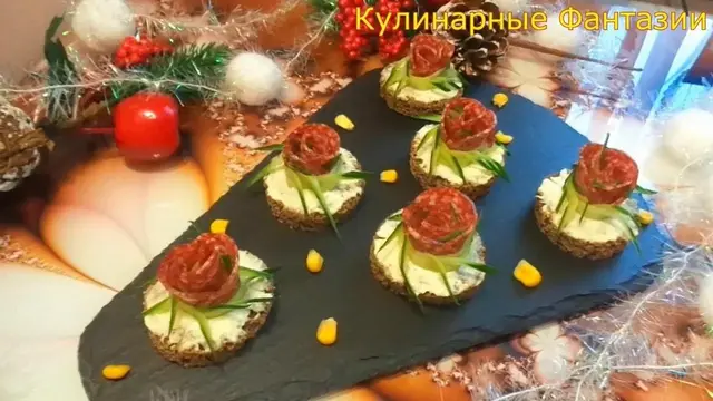 Простая и вкусная закуска из колбасы