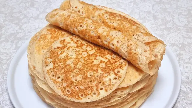 Вкусные дрожжевые блины