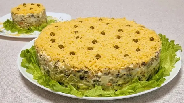 Оливье с грибами